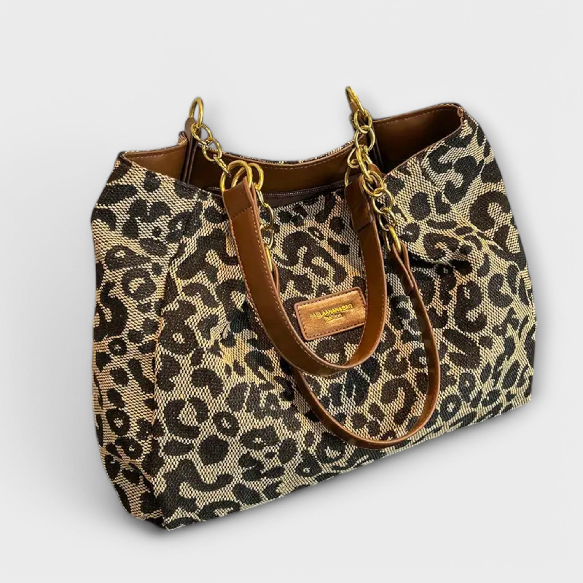 Nora - Leopard Canvas Tote