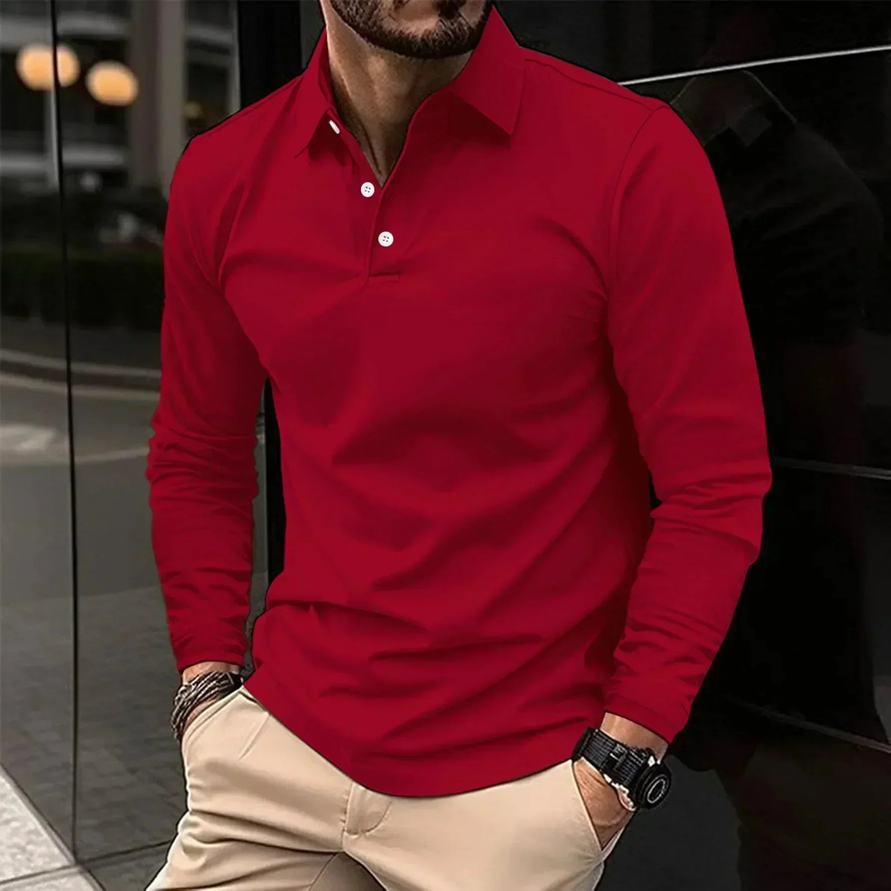 Adrian | Modern Fit Long-Sleeve Polo