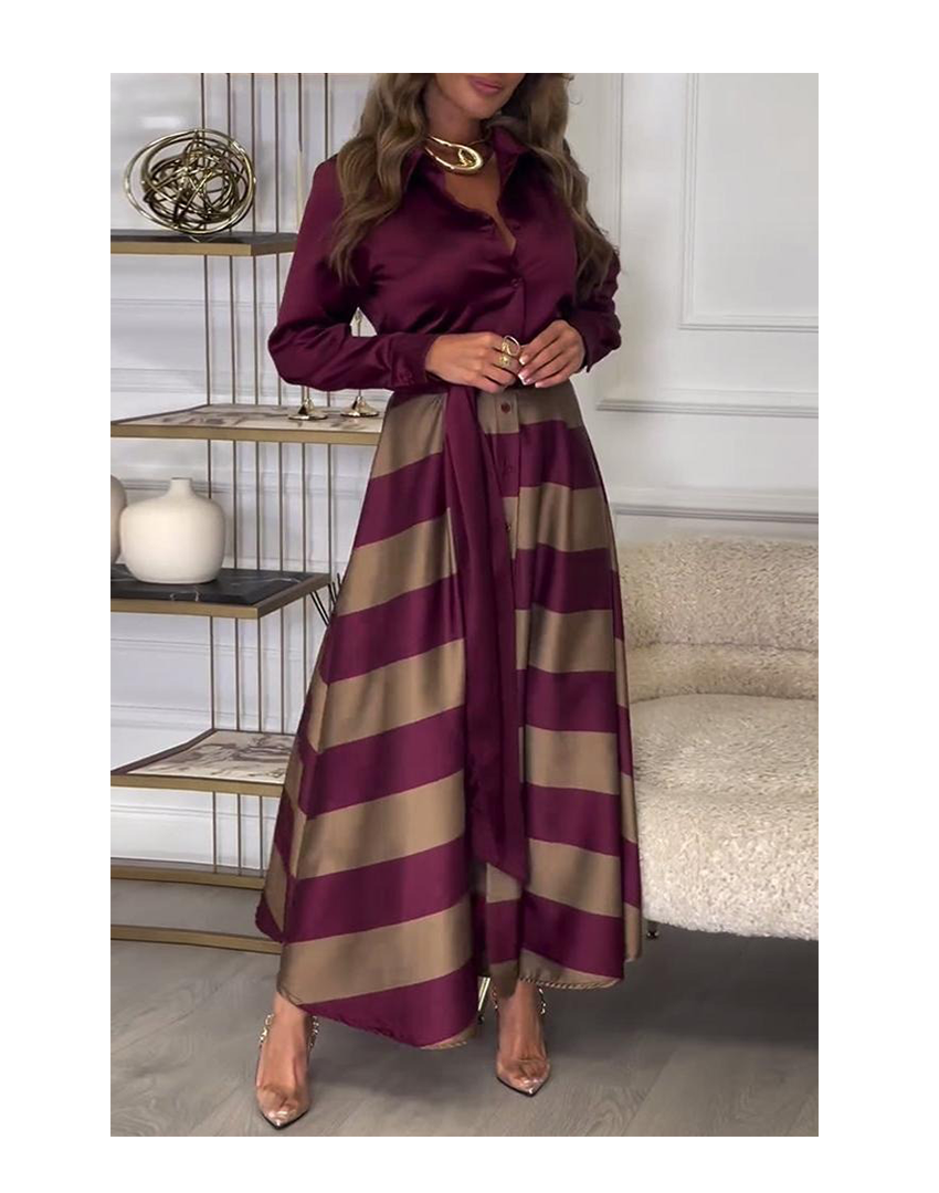 Ava™ | Long Striped Dress