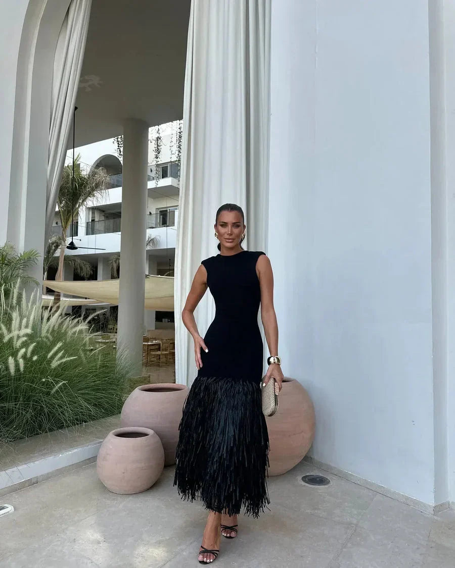 ALINE™ | LONG FRINGED DRESS