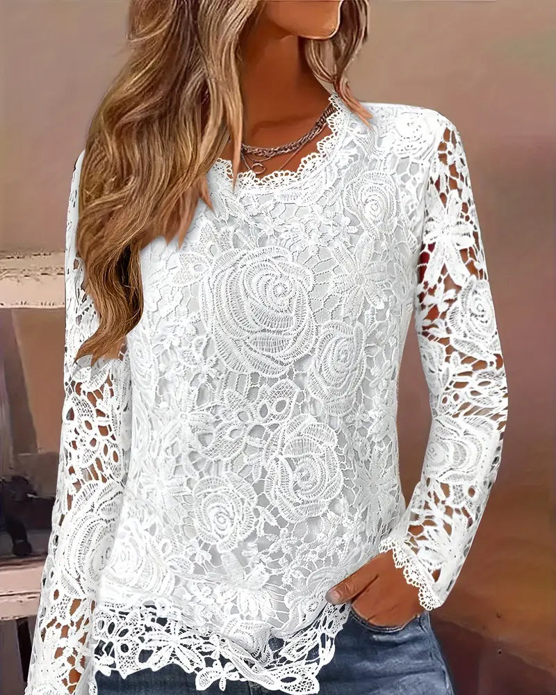 Lisa - Elegant Lace Long Sleeve Top