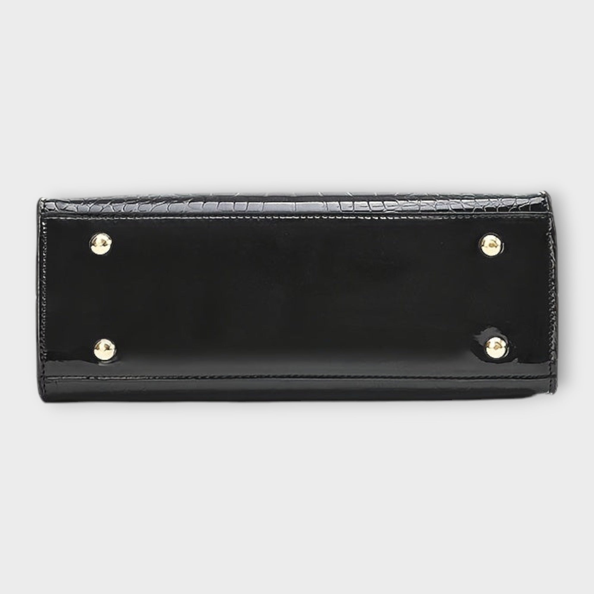 Zoey - Glossy Crocodile Pattern Handbag